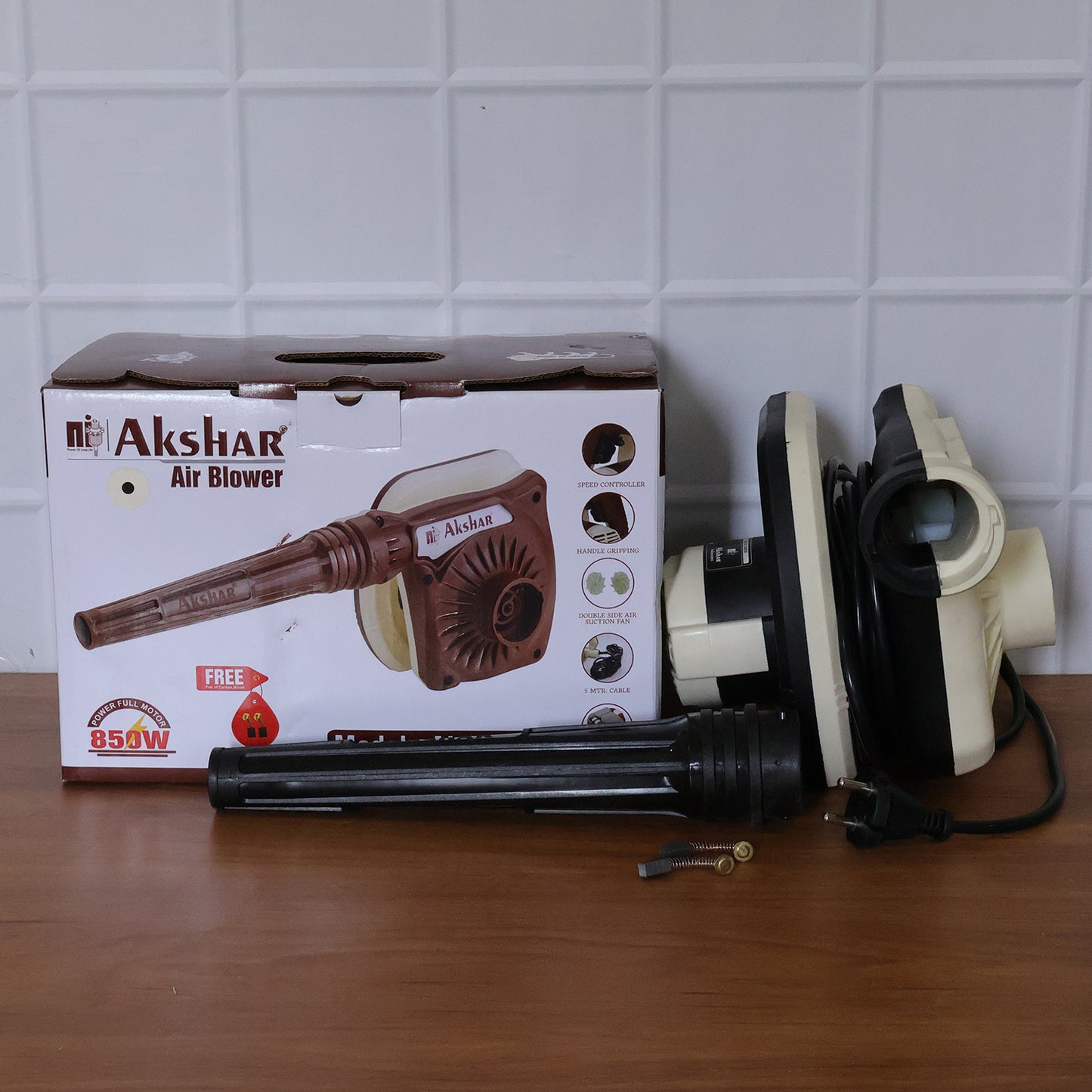Akshar AI0040 850W Electric Air Blower High Power Dust Cleaning Machine for Computer, Home, Office, Workshop and Garden Cleaning