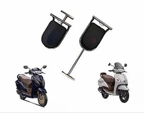 Portable Baby Seat for Scooters – Premium Leather & Metal Safety Seat with Side Footrest Guard