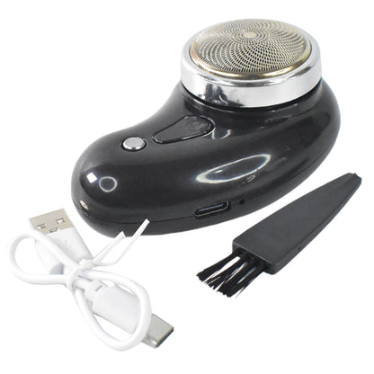Portable Electric Shaver and Clipper with Cleaning Brush and USB Cable – Powerful Mini Beard Trimmer for Travel Grooming and Facial Hair Trimming (1 Pc)