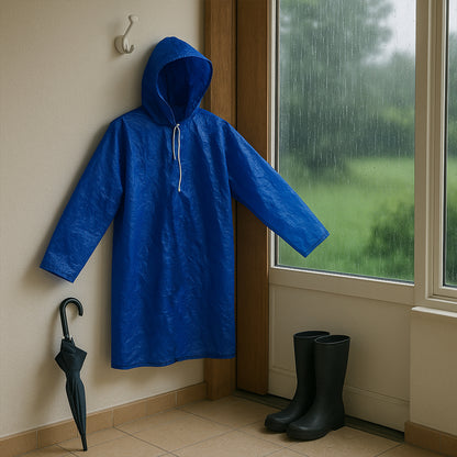 Large Waterproof Hooded Raincoat for Men Lightweight Portable Durable Monsoon Rain Protection Coat for Outdoor and Commute Pack of 1