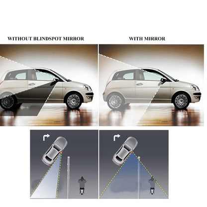 360 Degree Adjustable Blind Spot Round Convex Rear View Mirror for Cars and SUVs Wide Angle Safety Mirror (Pack of 2)