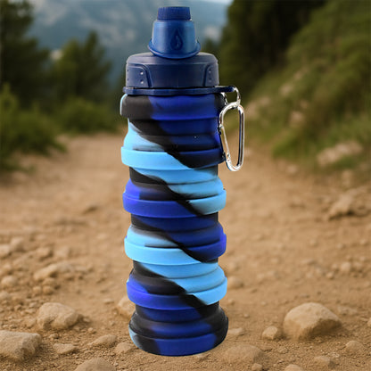 Foldable Silicone Water Bottle – 500 ML | Leak-Proof, Portable Sports, Travel
