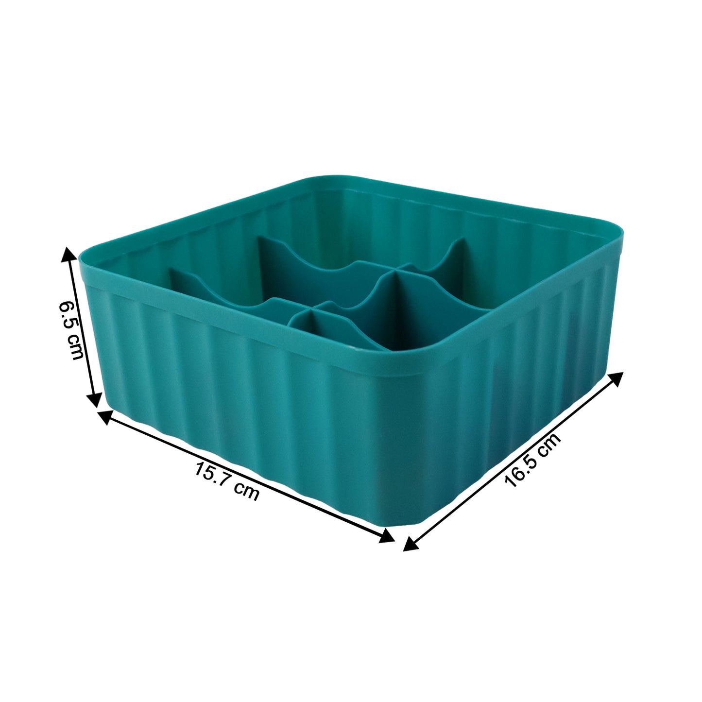 Square Organizer Box With 6 Compartments (Set Of 2)