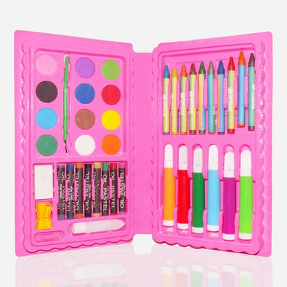 42 Piece Art and Craft Color Kit for Kids with Crayons Water Colors Sketch Pens Oil Pastels and Drawing Accessories