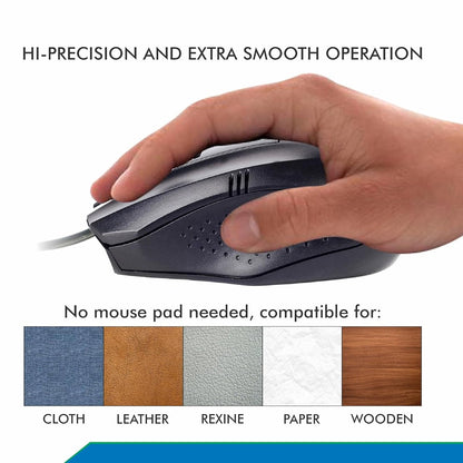 Computer Laptop Wired Optical Mouse USB Ergonomic 1000 DPI Plug and Play Mouse for PC Desktop Office and Home Use (1 Pc)