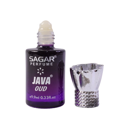 Sagar Java Oud Roll On Attar, Alcohol Free Long Lasting Woody Perfume Oil for Men and Women, 9.9 ml
