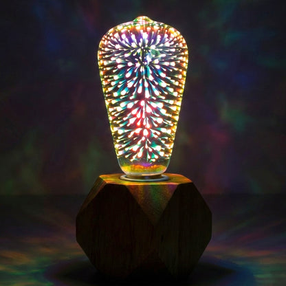 3D Firework Effect LED Decorative Bulb Light Crystal Sparkle Ambience Lamp for Home Bedroom Living Room Party and Festival Decoration