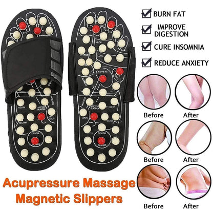 Acupressure & Magnetic Therapy Paduka Slippers for Men & Women | Full Body Blood Circulation, Pain Relief, Reflexology Foot Massager Sandals