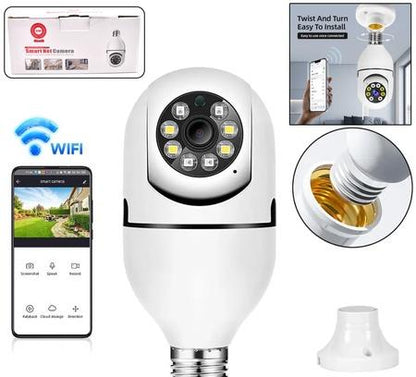 V380 Pro Fisheye 360 Degree Panoramic Wireless WiFi IP CCTV Security Camera – Smart Indoor Surveillance Camera with Two-Way Audio, Motion Detection and App Remote Access (Pack of 1)