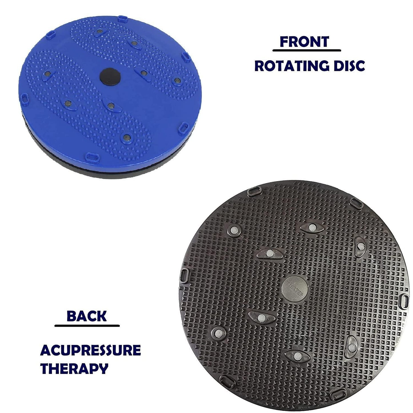 Waist Disk Acupressure Magnet Reflexology Slimming Belly 2-in-1 Belly Twister Now Exerciser (Blue) | Slimming, Reflexology & Fitness Balance Board | Pack of 1