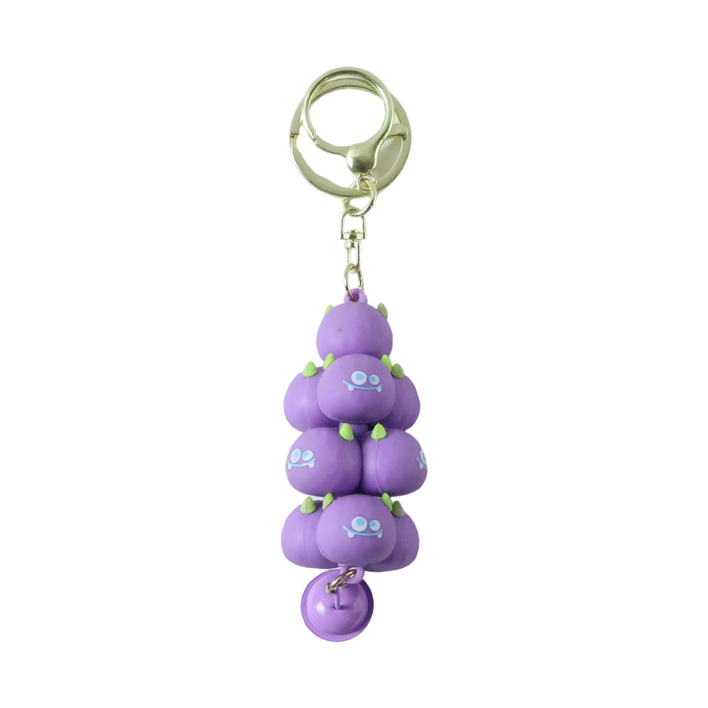 Cute Cartoon Cloud Stack Keychain with Bell Decorative Bag Charm and Key Ring for Handbags, School Bags, Backpacks and Car Keys (1 Pc Mix Color)