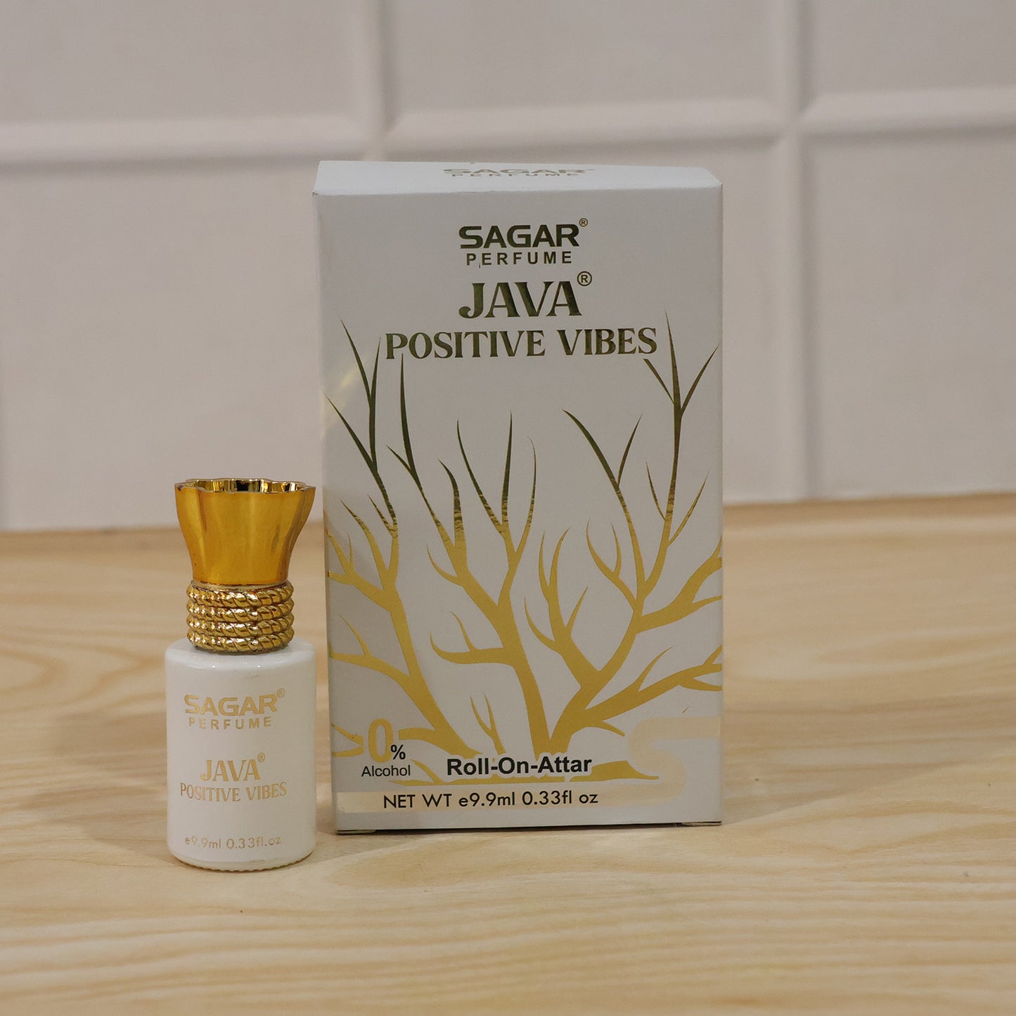 Sagar Java Positive Vibes Roll On Attar, Alcohol Free Long Lasting Fresh Perfume Oil for Men and Women, 9.9 ml
