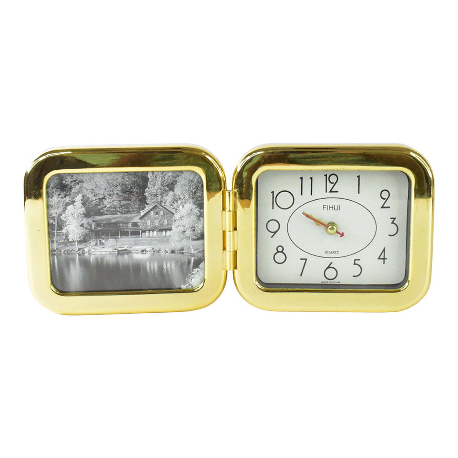 Portable Foldable Desk Clock Battery Operated Quartz Table Clock Compact Travel Clock for Home, Office, Study Desk and Bedroom (1 Pc)