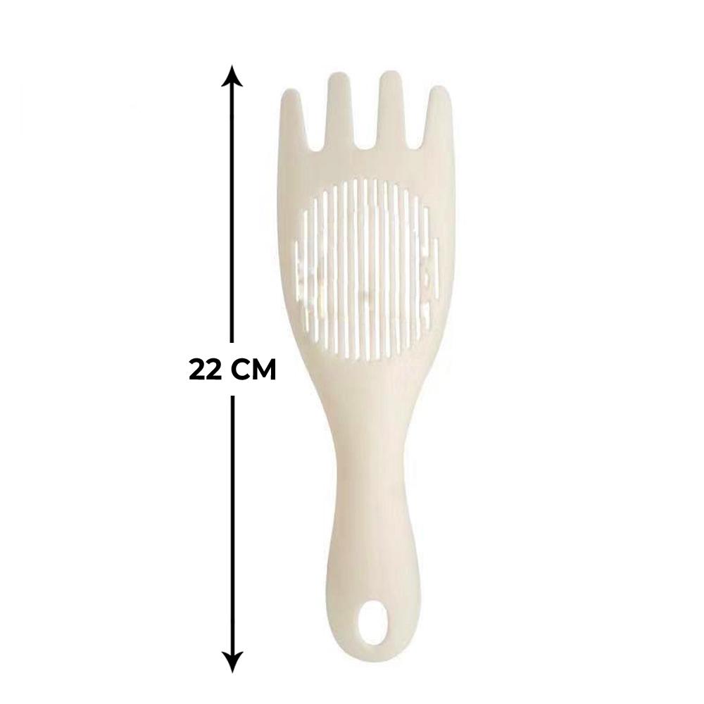 Rice Sieve Washer and Rice Strainer Spoon, PP Plastic Rice Washing Scoop with Drainage Slots for Washing Rice, Soybeans and Beans (1 Pc)