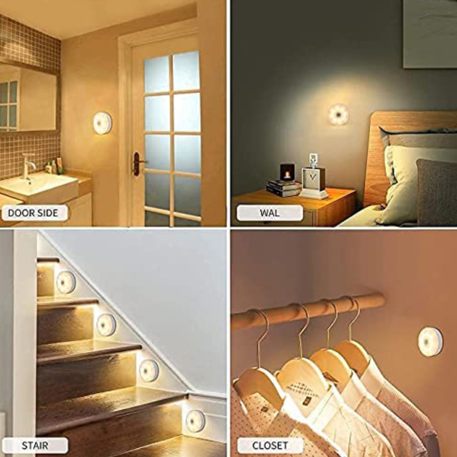 Wireless LED Motion Sensor Wall Light | Battery Operated Magnetic Night Light (Multicolor)