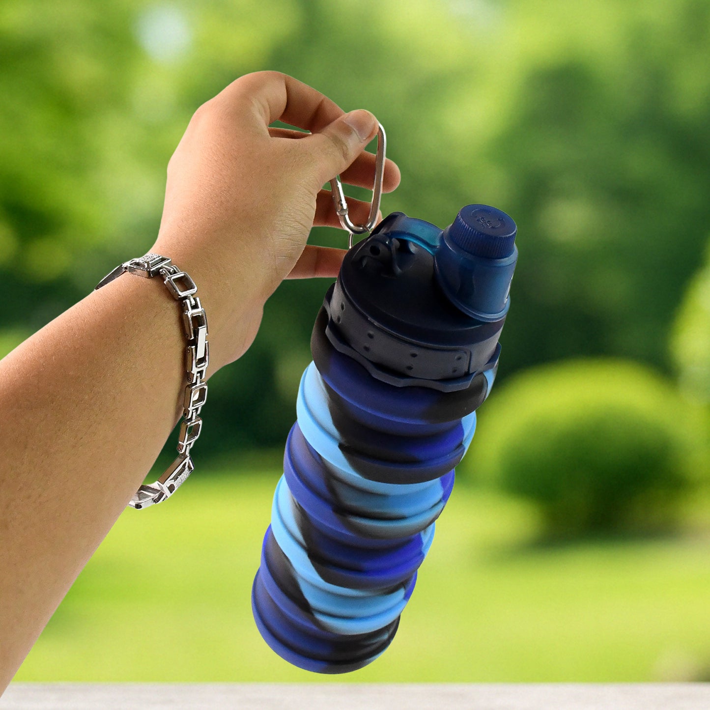 Foldable Silicone Water Bottle – 500 ML | Leak-Proof, Portable Sports, Travel