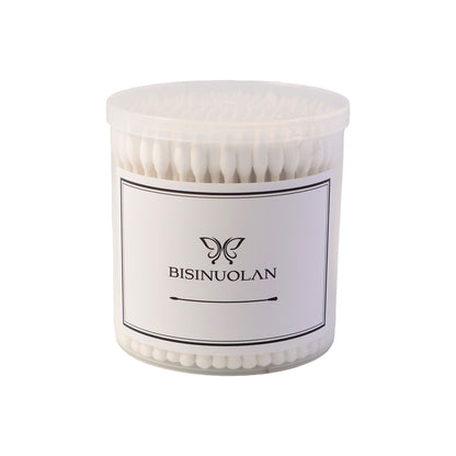 Cotton Ear Buds Set with Storage Jar, Soft Tip Cotton Swabs for Personal Hygiene, Makeup Correction, Baby Care and Daily Cleaning Use (200 Pcs)