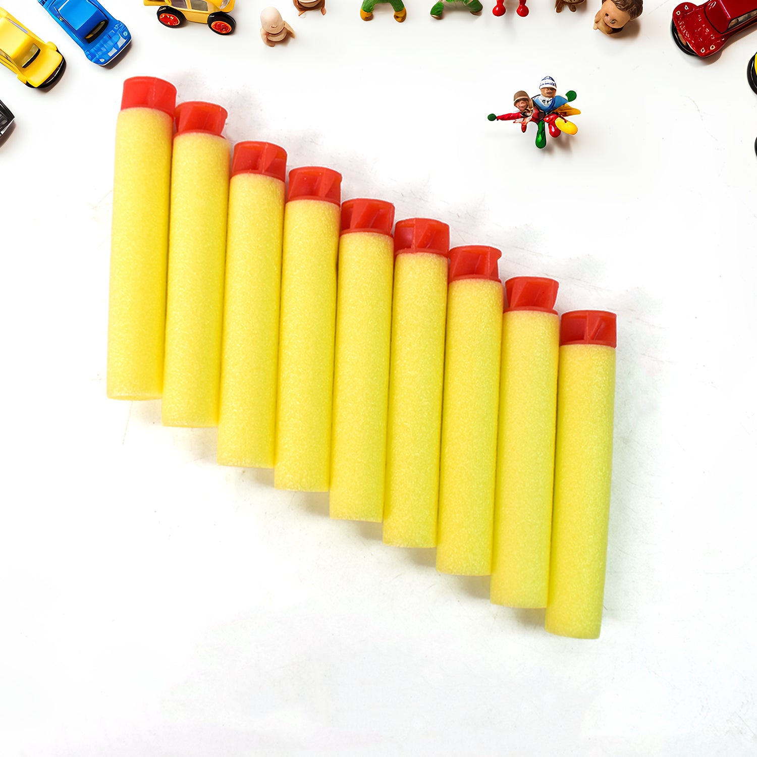Refill Soft Foam Bullet Darts with Round Head for Toy Blasters and Foam Dart Guns (20 Pcs Set)