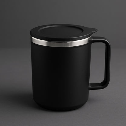 Apex Happy Mug with Silicone Lid - Approx 400ml (1 Pc)