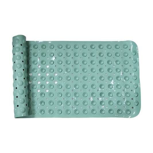 Non Slip Suction Cup Bath Mat 100 x 40 Cm Waterproof PVC Shower Safety Mat for Bathroom Bathtub (1 Pc)