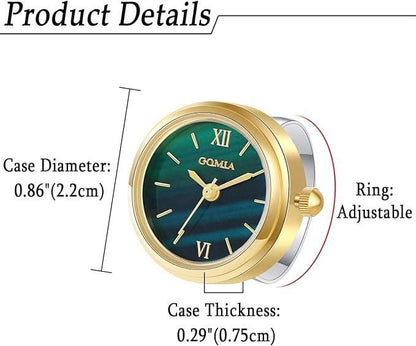 Analog Unisex Ring Watch | Adjustable Finger Watch with Zinc Alloy Strap | Stylish Mini Dial Timepiece for Men & Women (Pack of 1)