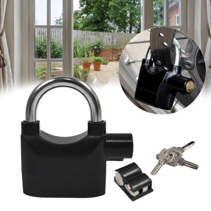 Anti Theft Siren Alarm Padlock Waterproof Security Lock with Loud Alarm and 3 Keys for Bike, Gate, Garage, Shutter and Toolbox (1 Set)