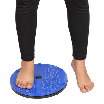 Waist Disk Acupressure Magnet Reflexology Slimming Belly 2-in-1 Belly Twister Now Exerciser (Blue) | Slimming, Reflexology & Fitness Balance Board | Pack of 1