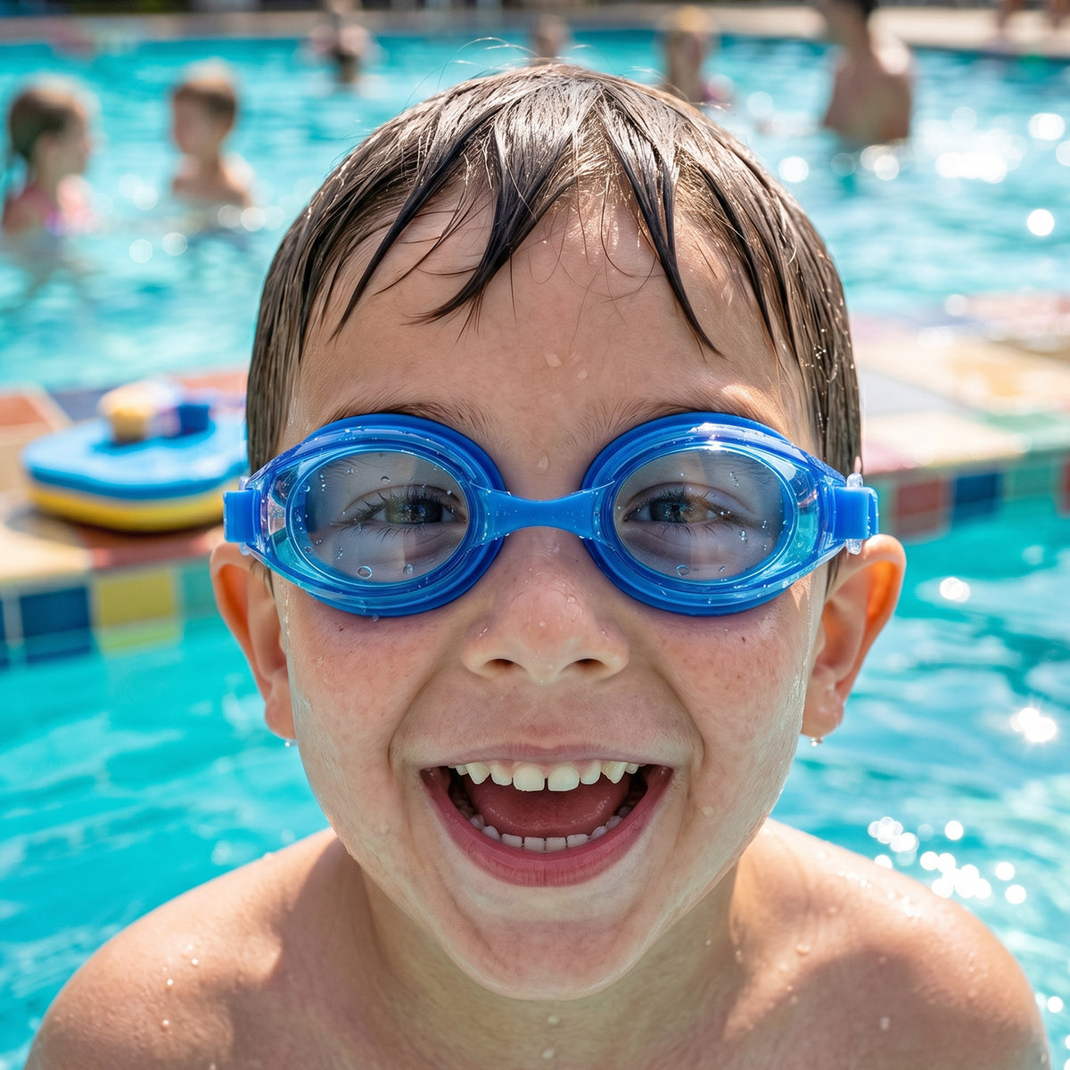Premium Swimming Goggles for Kids and Adults with Anti-Fog Lenses and Protective Storage Case