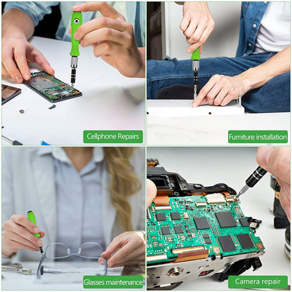 32 In 1 Mini Screwdriver Bits Set With Magnetic Flexible Extension Rod