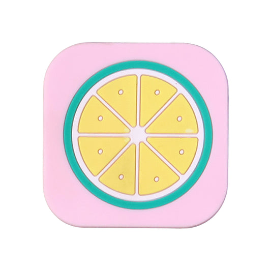 Premium Silicone Drink Coaster – Anti-Slip, Heat-Resistant Table Protector with Decorative Lemon Design for Cups, Mugs & Glasses (1 Pc, 8×8 cm / Mix Design)