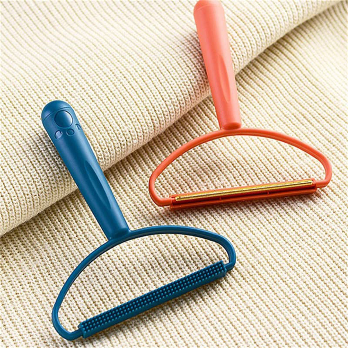 Storenzo 2-in-1 Lint Remover Brush with Copper Blade for Clothes, Upholstery and Pet Hair
