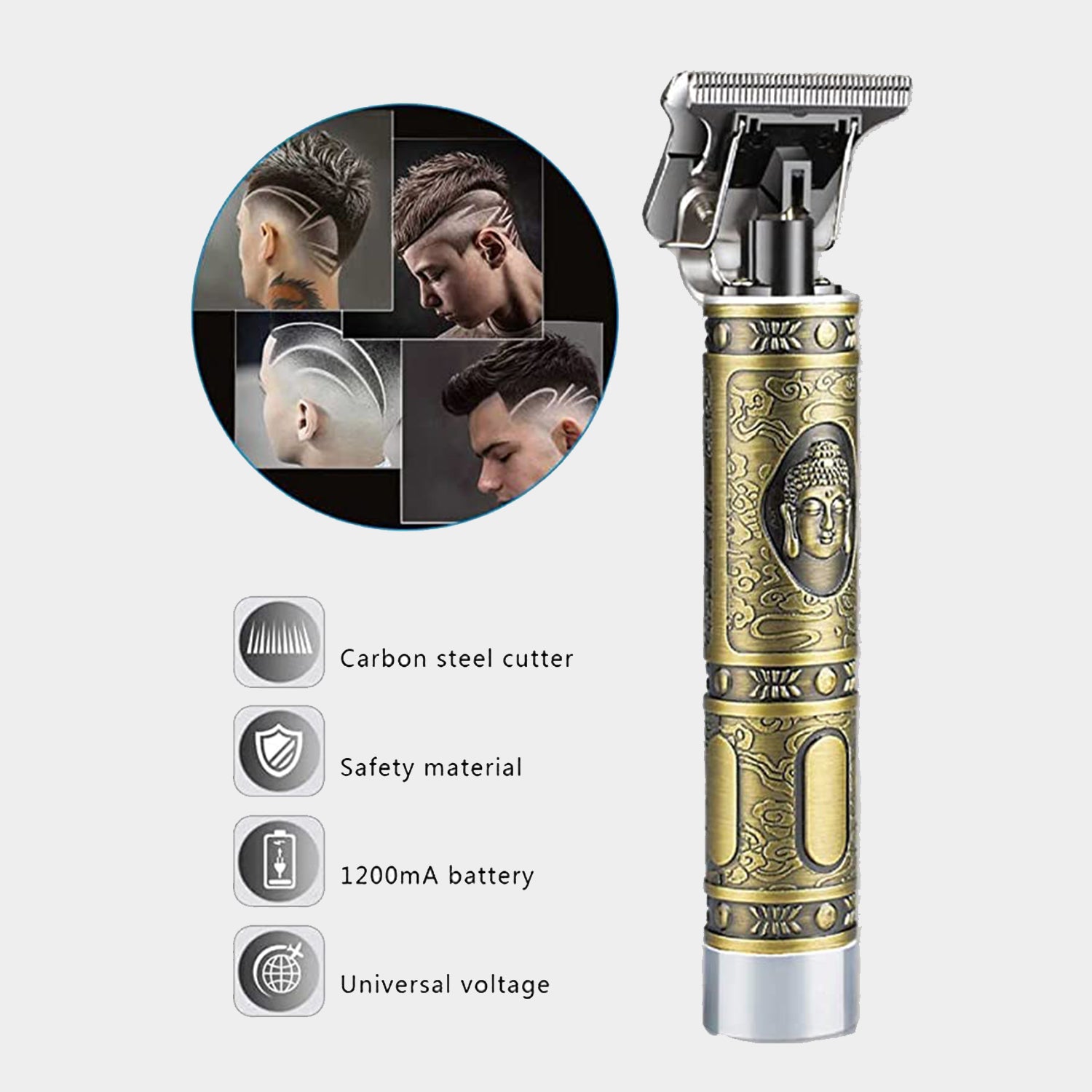 Professional Hair Trimmer for Men – Rechargeable Cordless Hair Clipper and Shaver with Adjustable T-Blade for Beard, Haircut, Fade and Styling (1 Pc)