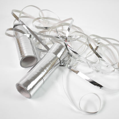 Silver Balloon Ribbon Roll Set for Party Decoration and Gift Wrapping | Metallic Curling Ribbon for Balloons, DIY Crafts, Weddings and Birthday Decor (36 Pcs Set)