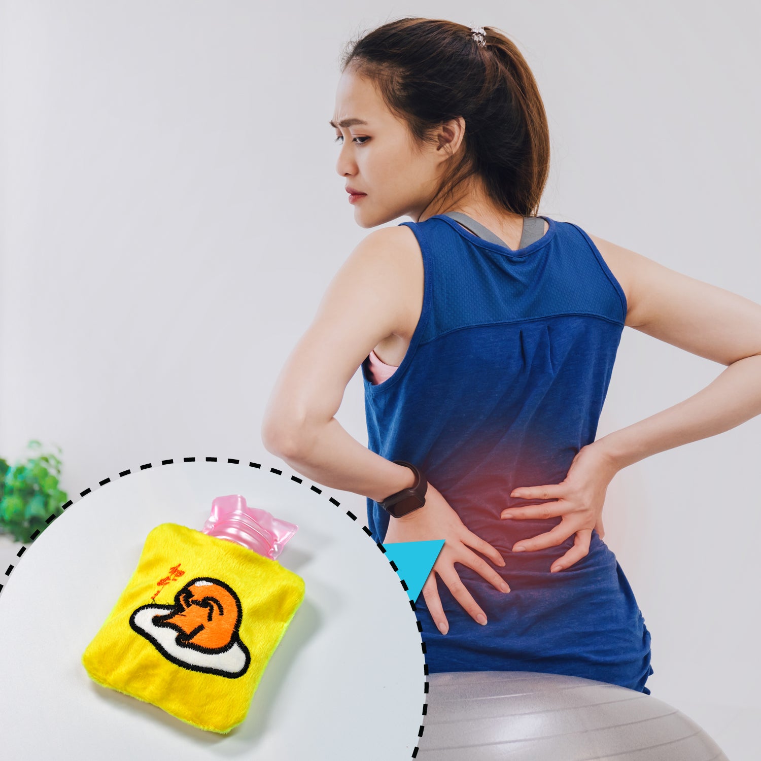 Yellow Duck Head Small Hot Water Bag with Soft Cover – Portable Natural Rubber Heat Therapy Bottle for Pain Relief, Menstrual Cramps, Neck, Shoulder, Back and Hand Warmer