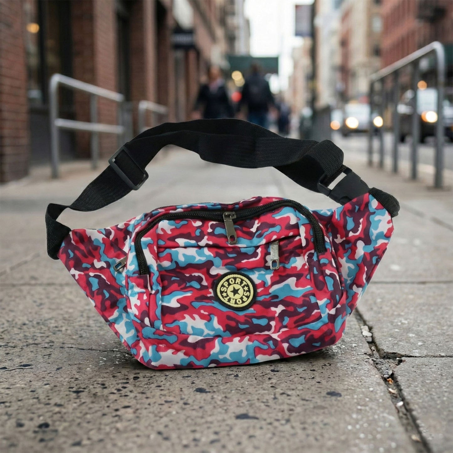 Stylish Multi-Purpose Waist Bag and Crossbody Sling Pouch with Adjustable Strap and Secure Zipper Compartments