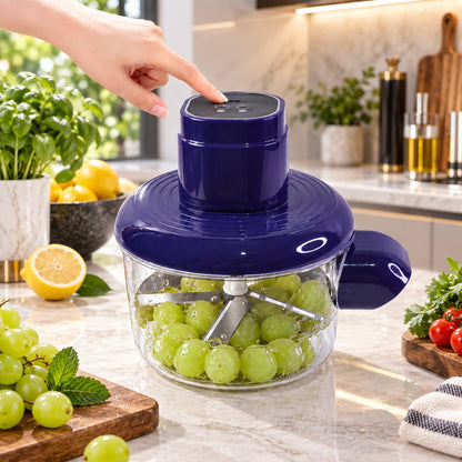 B Grade Electric Food Chopper With Steel Blades And Clear Bowl (1 Pc)