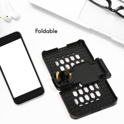 6496b Multi-purpose Wall Holder Stand For Charging Mobile Just Fit In Socket And Hang ( Black )