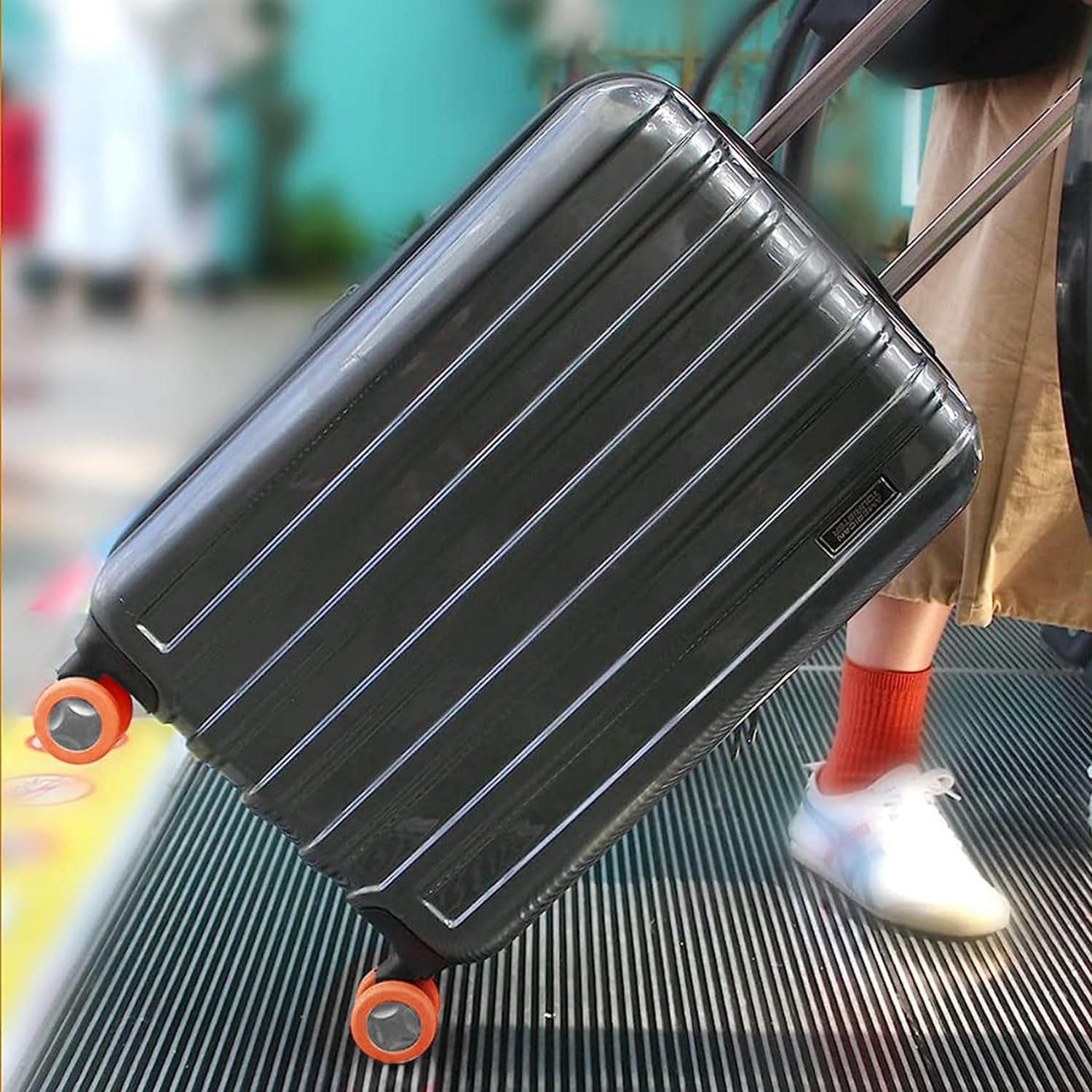 Luggage Wheel Covers 8 4 Pcs Luggage Wheel Covers For Suitcase Reduce Noise For Travel Luggage Suitcase Silicone Suitcase Wheels Cover For Protect Suitcase Wheels (8 Pcs 4 Pc Set)