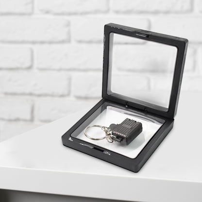 Suitcase Shape Nail Clipper Keychain With Key 3d Floating Frame Display Case (1 Set)