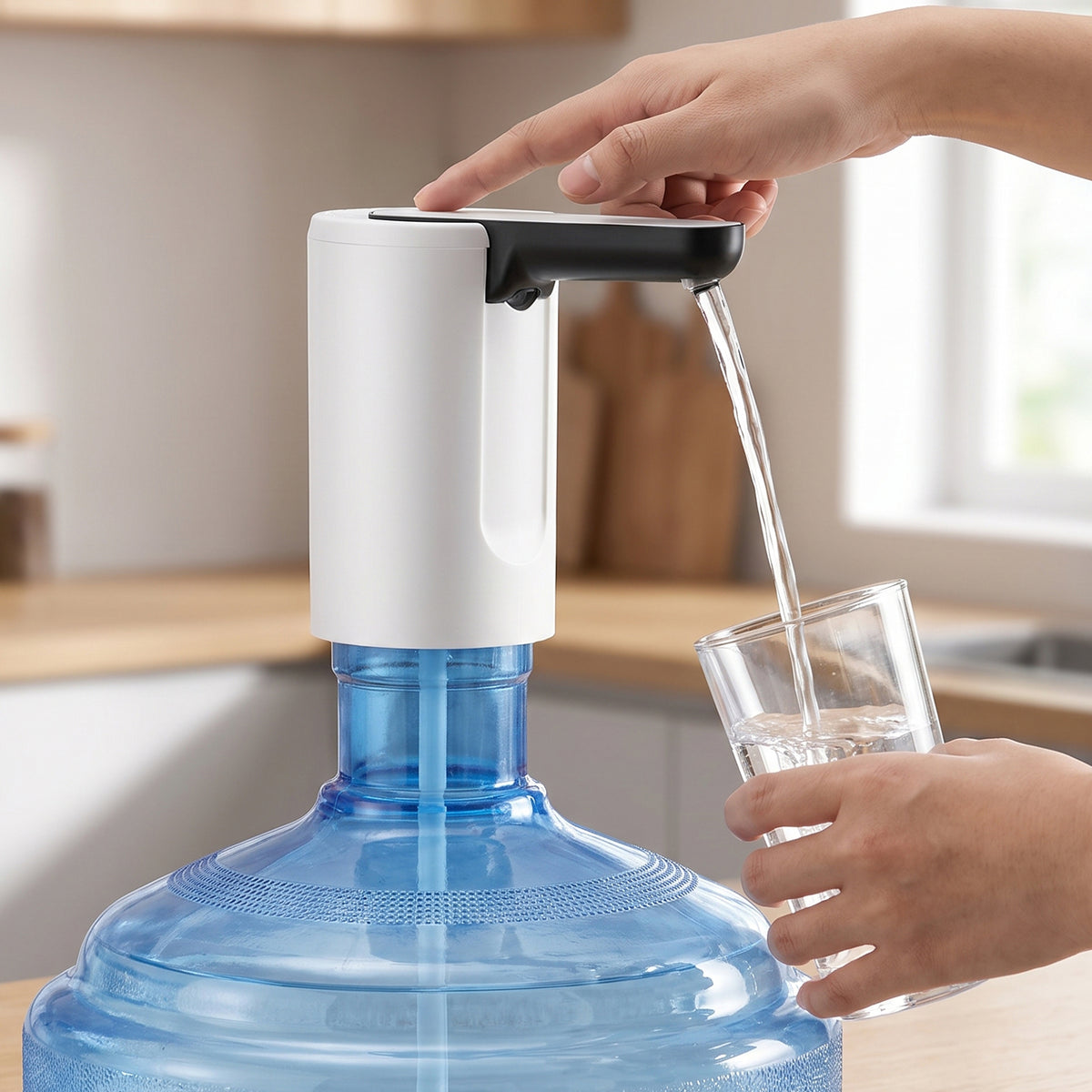 USB Rechargeable Electric Water Dispenser Pump with Remote Control, Automatic One Touch Water Bottle Dispenser for 20 Litre Water Jar