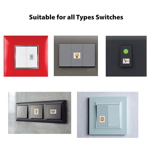 Smart Switch Icon Sticker Sheet 10 Sheets Multi Icon Labels for Home Office Switchboards Appliance Identification and Organization