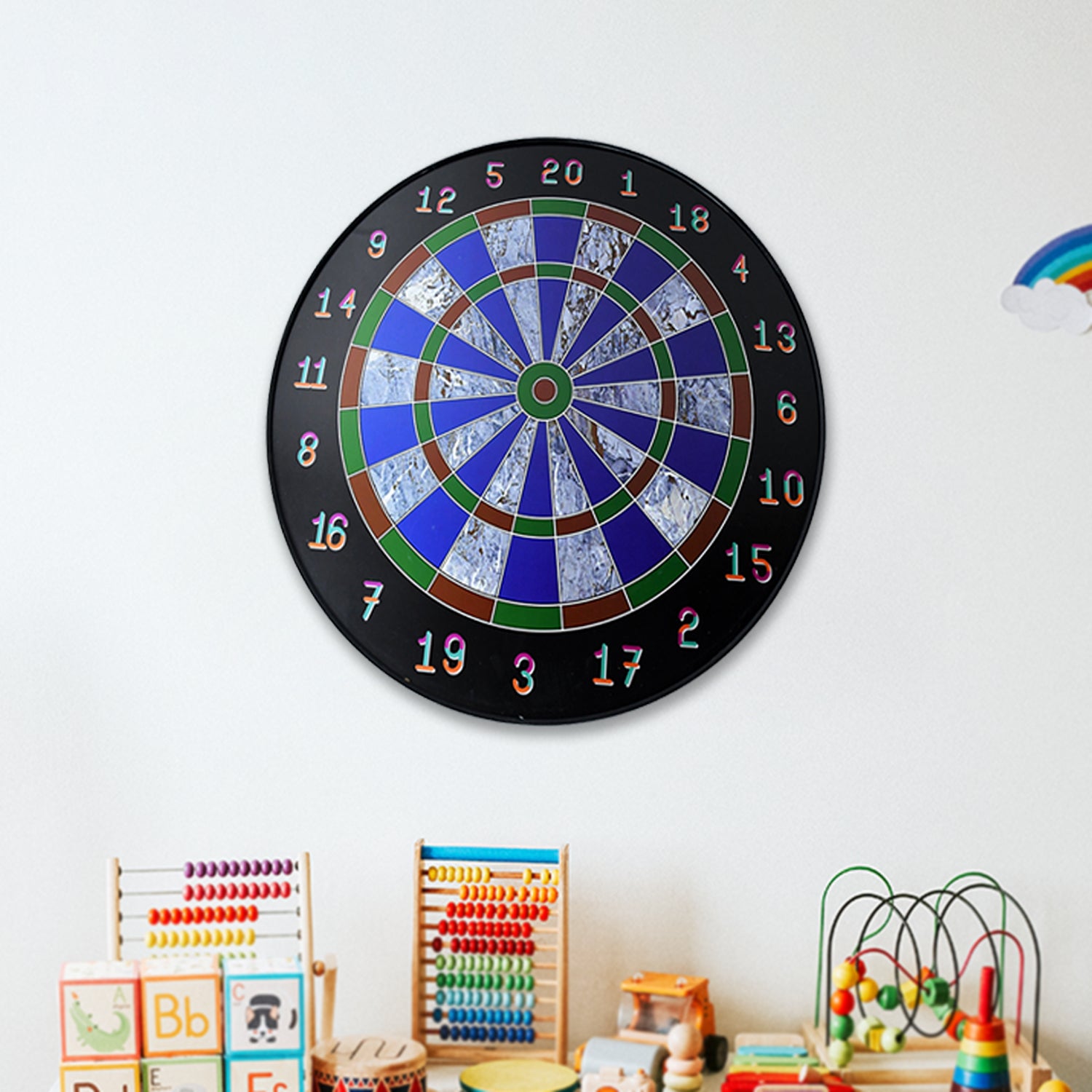 Magnetic Dart Board Game Set with 6 Soft Tip Magnetic Darts – Safe Indoor and Outdoor Target Game for Kids and Adults (1 Set)