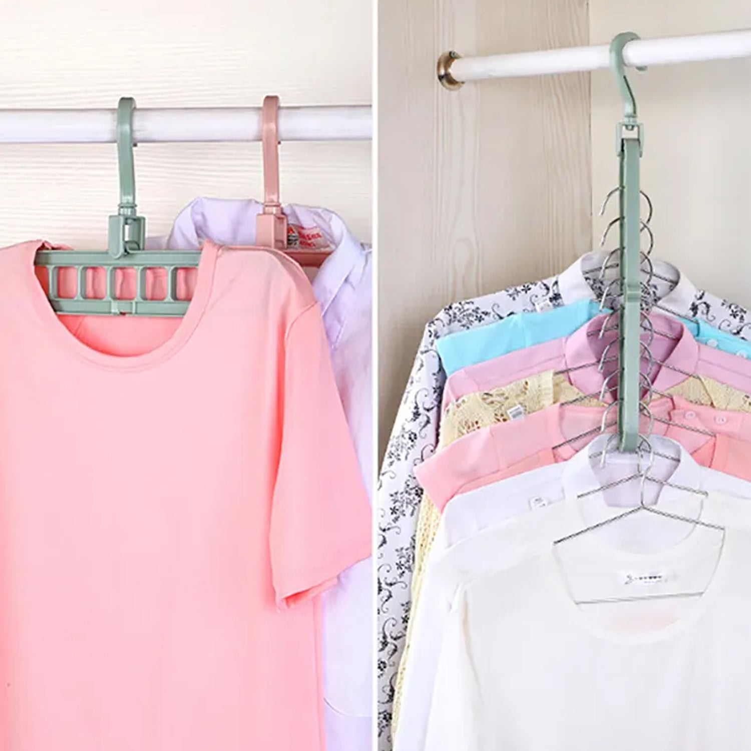 0238a Hole Plastic Hanger Hanging Hook Indoor Wardrobe Clothes Organization Storage Balcony Windowsill Suit Racks