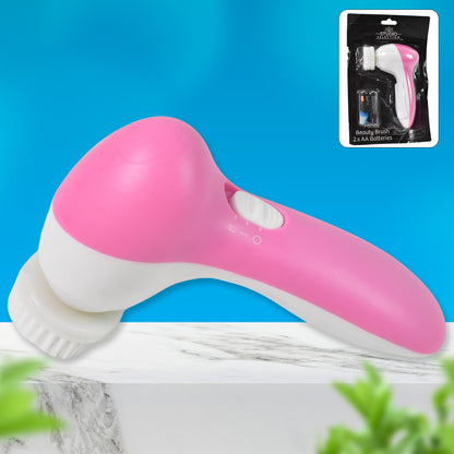 Electric Facial Cleansing Brush and Face Massager – Waterproof Beauty Care Machine for Deep Cleansing, Exfoliation, Blackhead Removal and Skin Massage with 2 AA Batteries Included