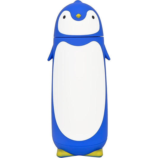 Penguin Cartoon Water Bottle Insulated Inner Glass Vacuum Water Bottle | Funny Penguin Design | Lightweight &amp; Reusable | 280 ml Capacity