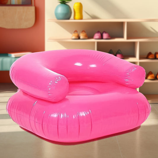 Inflatable Kids Chair Waterproof PVC Air Sofa Couch Portable Blow Up Chair for Camping Beach Swimming Indoor Outdoor Use (28 Inch Approx, 1 Set)