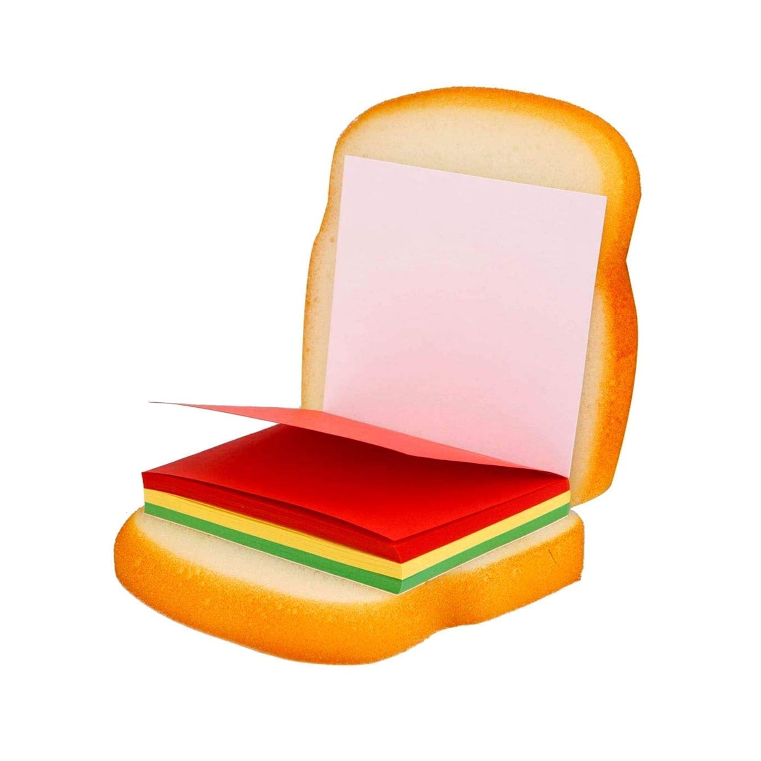 Sandwich Shaped Notepad and Sticky Notes – Cute Food-Themed Mini Memo Pad with 80 Multicolor Pages for School, Office and Gifts (1 Pc)