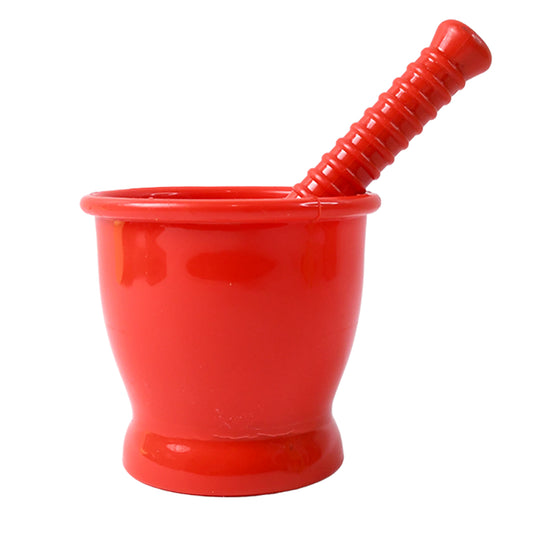 Heavy Duty Plastic Khal Batta Set with Stainless Steel Base for Spices, Herbs and Masala Grinding