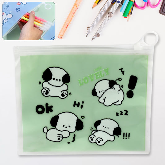 Reusable Multipurpose Zipper Pouch for Pens, Pencils, Stationery, Cosmetics and Travel Essentials (1 Pc)