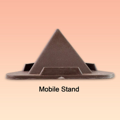 Universal Portable Three Sided Pyramid Shape Mobile Holder Stand for Smartphones and Tablets Foldable Adjustable Desktop Table Phone Stand